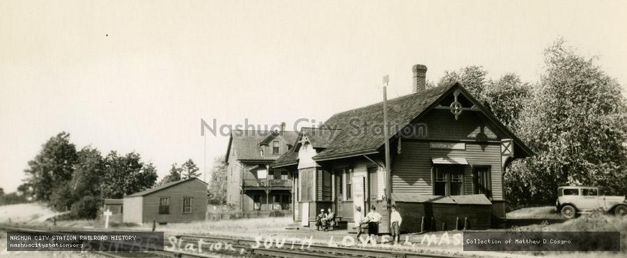 Postcard: Boston & Maine Railroad Station, South Lowell, Massachusetts